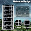 Miniatyrbillede 5 af 5: WJTG 300W 12V Solpanel, Solpanelsæt, Batteriopladerkit med 60A Solcelleladeregulator til Autocamper, Yacht, Udendørs, Have, BelysningJ