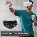 Miniatyrbilde 4 av 5: Ansiktsgrensesnittbrakett VR Ansiktsventil Myk Grensesnittbrakett og U Lærskum Erstatningspute Tilbehør Kompatibelt for Oculus Quest 2