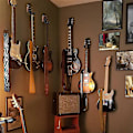 Miniatyrbilde 5 av 5: 4 stk. Gitarreveggfeste, Gitarkrok, Valnøtt U-formet Gitarhengerveggfeste Stativ for Akustisk, E