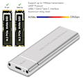 Pikkukuva 5 / 5: M.2 NVMe SSD -kotelo 10 Gbps 2 TB USB 3.1 Type C UASP-protokolla Type C SSD -kotelo 2230 2242 2260 2280 SSD:lle Hopea Type A - C ja Type C - C kaapeli