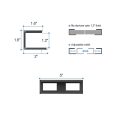 Miniatyrbilde 5 av 5: 3 stk. Laptopstativ for under skrivebordet, egnet for bærbare datamaskiner, underbordstativ