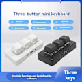 Miniatyrbilde 2 av 5: MK321G 3-knappers Mini Tilpasset Mekanisk Tastatur Blå Bryter USB&2.4G Trådløs Dobbelmodus for OSU Ga
