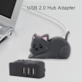 Pikkukuva 3 / 5: USB-läppäri telakointiasema Musta Kissa Muoto 3 in 1 Moniportti USB 2.0 Nopea USB Type-C Hub Adapteri PC-tarvikkeet