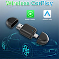 Pikkukuva 5 / 5: 2-in-1 Langaton Carplay Android Auto -sovitin Älykäs AI Box Dongle Tukee USB- ja Type-C-liitäntöjä Langallisesta Langattomaan