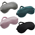 Miniatyrbild 1 av 5: Sovmask 4-pack Sidenögonmask Mjuk Satin Ögonbindel Elastiskt Band Nattögonlapp Resa Tupplur För Kvinnor Män [Fri Frakt]