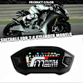 Miniatyrbillede 4 af 5: Universal Motorcykel LCD Digital Speedometer 13000RPM Baggrundslys Digital Odometer Tachometer til 1,2