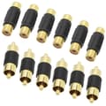 RCA-adapter 6 st RCA Hon-Hon Kopplingar + 6 st RCA Han-Han Kopplingar Guldpläterade Adaptrar för RCA-Kabel Förlängningar