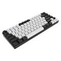 Pikkukuva 3 / 5: Pelinäppäimistö Type C 84 Näppäintä RGB Taustavalaistu Ergonomisesti Kaareva Hiljainen Langallinen Näppäimistö Kotiin Toimistoon Muokkaukseen Valkoinen