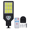 Miniatyrbillede 1 af 5: Solcelle Sensor Lampe IP64 Vandtæt COB Hvid Belysning Høj Sensitivitet Bevægelsessensor Solcellelampe med Fjernbetjening