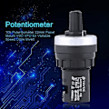 Miniatyrbillede 5 af 5: Potentiometer panelmontering til variabel frekvensomformer (1 stk, sort)