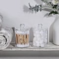 Miniatyrbillede 5 af 5: 2x Qtip Holder Dispenser Til Bomuldsbolde, Bomuldsapotekkrukke Med Låg Til Badeværelsesbeholder