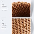 Miniatyrbillede 5 af 5: Rattan Spisepinde Rør Skovl Skeer Spand Middagsknive Gafler Service Opbevaringsboks Hjemmeopbevaring