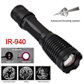 Miniatyrbillede 1 af 5: Ir 940nm Lommelygte, Infrarød Led Illuminator Zoombar Infrarød Lommelygte Med Konveks Linse Hhh