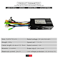 Miniatyrbillede 2 af 5: 24V 36V 48V 500W 750W Tre-Mode 9 Rør Børsteløs 26A Controller Gasspjæld Bremse Kit med LED SW900