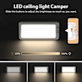 Miniatyrbilde 5 av 5: 12V LED Caravan Innvendig Belysning Dimbar Bobil med 3 Fargetemperaturer Skyvebryter for Tak RV Bobil Marine Camper