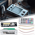 Miniatyrbilde 3 av 4: Mini 12V Blå Lys MP3 Dekoder Audio Dekodingstavle Tidvisning Støtter U-Disk TF Kort FM Dekodermodul