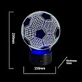 Miniatyrbild 2 av 5: Wabjtam Fotboll Nattlampa För Pojkar, Fotboll 3D Illusion Lampor För Barns Sovrumsinredning, 7 Färg Touch Switch Coola Presenter För Flickors Födelsedag Jul