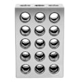 Miniatyrbild 5 av 5: 2 st 25x50x75mm Härdat Stålblock 23 Hål Parallell Klämblock Svarvverktyg Precision 0,005m