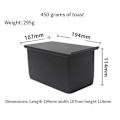 Miniatyrbilde 5 av 5: Brødform Flat Toastboks Non-stick Brød Toastform Med Lokk Rustfritt Stål Bakeutstyr For Kjøkkenbaking, 450g