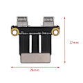 Pikkukuva 5 / 5: DC-virtaliitinlevyn liitin Macbook Pro A1706 A1989 A2141 A2159 A2251 A2289 A2338 -malleille