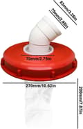 Miniatyrbild 5 av 5: Ibc Regnfilterlock, Tvättbart Nylon Ibc Filter, Ibc Lock Filterlock 163mm/245mm Ibc Regnvattentank Banmo