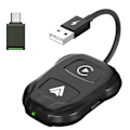 Miniatyrbilde 1 av 5: 2-i-1 trådløs Carplay og Android Auto trådløs adapter, trådløs Carplay-dongle for kablet Carplay og Android (svart)