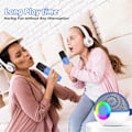 Miniatyrbilde 4 av 5: Mini Karaoke Maskin med 2 Mikrofoner, Bærbar Bluetooth Mikrofon Sang Leker med LED Lys, Julegave