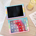 Miniatyrbild 4 av 4: Pop Rainbow Push Bubble Söt Björn Silikon Skal Kompatibelt Med Ipad Air 2/ipad6/pro 9.7 Tum, Anti-stress Stötsäkert Skal Med Snodd&Ställ&Hänge