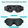 Miniatyrbillede 4 af 5: Natmaske Sovemaske Blindfold Nat Cahce Øjne Til Sovning Memory Foam 3d Konturformet Pasform, grøn