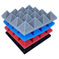 Miniatyrbillede 5 af 5: 24 stk. 25X25X5Cm Studio Akustisk Lydisolerende Skum Pyramide Støjisolering Lydabsorption Behandling