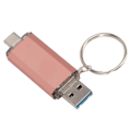 Miniatyrbillede 4 af 5: USB Flash Drive med nøglering Metal U Disk Vandtæt Høj Hastighed 3.0 Type C Micro USB 3 i 1 64GB YEMMA