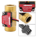 Miniatyrbillede 5 af 5: 1 stk. -b1 Turbine Vandstrømssensor G1 / 2 Tommer Elektromagnetisk Messing Inline Hall Switch Han