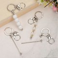 Miniatyrbilde 4 av 5: 40 stk. Perlebelagte Nøkkelringstenger, Metall Perlebelagt Nøkkelring Emner Nøkkelringer Nøkkelring Charms Lagetilbehør for Håndverk DIY