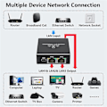 Miniatyrbild 2 av 5: 1000Mbps 1 till 3 Gigabit Ethernet Adapter RJ45 Splitter Lan Anslutning Internet Splitter LAN Splitter