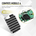 Miniatyrbillede 4 af 5: 2 sæt køleplade aluminium radiator kølefinne til CM4 Compute Module 4 CPU køleplade med termisk