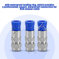 Miniatyrbillede 2 af 5: Vandtæt Forseglet RG6 Koaksial Kompressions Konnektor Adapter (10 stk)