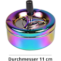 Miniatyrbild 5 av 5: Snurrbar Askkopp med Regnbågsdesign - Flerfärgad - 11cm Diameter