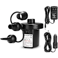Miniatyrbilde 1 av 4: Elektrisk Luftpumpe, Agptek Bærbar Hurtigfyllende Luftpumpe Med 3 Dyser, 110v Ac/12v Dc, Perfekt Inflator/Deflator Pumpe For Utendørs Camping, Oppblåsbar