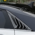 Miniatyrbild 3 av 5: Kolfiber ABS Bakre Fönsterjalusi Lucka Skydd Trim för 2021 2022 Scoop Shade Tillbehör
