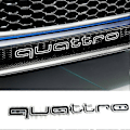 Miniatyrbild 2 av 5: Cool Quattro Logobadge Emblem Bilsticker Frontgrill Nedre Trim för Aud-i A6 A7