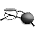 Pikkukuva 1 / 5: Ubiuo Pyöreät Käännettävät Aurinkolasit Miehille ja Naisille - John Lennon Lasit 90-luvun Retro Steampunk Tyyli