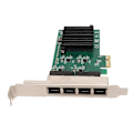 Miniatyrbillede 2 af 5: 4 Port Gigabit Ethernet Kort 10/100/1000Mbps 4 RJ45 Porte Fjernopvågning Plug and Play Gigabit 4 Port NIC til PC