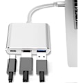 Pikkukuva 1 / 4: USB-C - HDMI -sovitin (tukee 4K/30Hz) Type-C 3 in 1 -muunninkaapeli