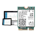 Pikkukuva 5 / 5: AX201NGW WiFi-kortti kahdella antennilla 2,4 GHz + 5 GHz WiFi 6 3000 Mbps M.2 CNVio2 Bluetooth 5.1 WiFi Ada