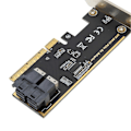Pikkukuva 5 / 5: PCIE X8 - U.2 -sovitinkortti, kaksoisportti SFF 8643 Mini SAS HD 36Pin PCIE -sovitinkortti tavalliselle pöytäkoneelle YEMMA