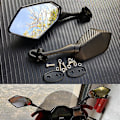 Miniatyrbillede 1 af 5: Qx til Yamaha Yzf R1 R6 R25 R125 R3 R1s R1m Fz6r Spejle Motorcykel Scooter Bak Spejl Carbon Look