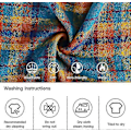Miniatyrbillede 5 af 5: Dame Tartan Tørklæde Vinter Lang Plaid Tørklæder Varme Ternede Wraps Pashmina Uld Sjaler Tæppe Til Damer Spinding Kvast Oversized Stole 1 stk. orange