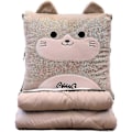 Miniatyrbilde 1 av 4: Teppe og puter 2 i 1 vaskbart sofateppe pledd quilt boutis for sofa/skrivebord/stol katt