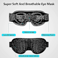 Miniatyrbild 3 av 5: Sovmask Ögonmask Mörkläggningsmask Nattmask Ögon För Sömn Memory Foam 3D Konturpassform, Svart