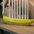 Miniatyrbilde 4 av 5: Bananformet Lysestake Bordpynt Banan Lysestake